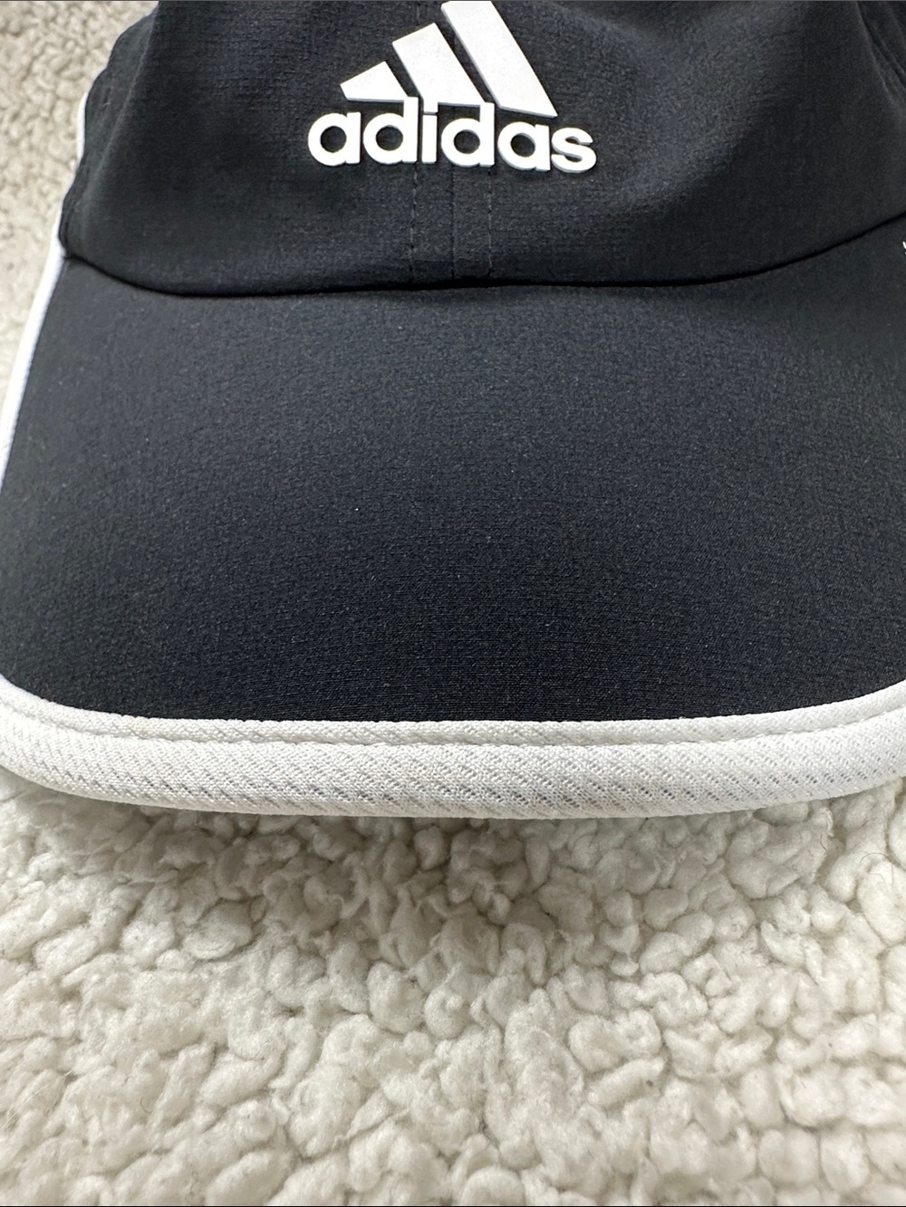 adidas Women's Core SuperLite Black & White Adjustable Hat - Picture 6 of 6